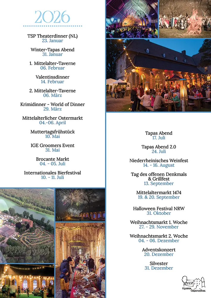 Veranstaltungskalender Kloster Graefenthal 2026